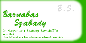 barnabas szabady business card